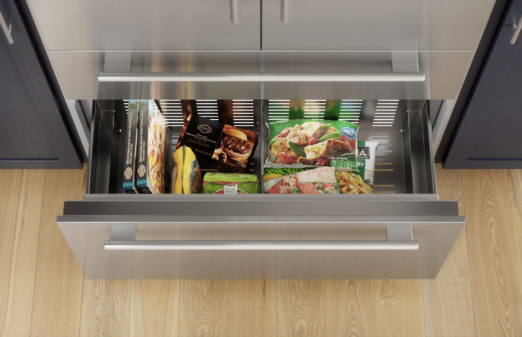 Freedom® Réfrigérateur combiné intégrable à portes françaises avec congélateur en bas  Masterpiece® Inox T42BT110NS T42BT110NS-14