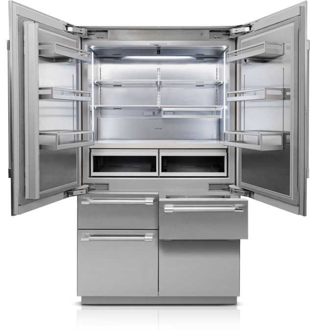 Freedom® Réfrigérateur combiné intégrable à portes françaises avec congélateur en bas  Professional Inox T48BT120NS T48BT120NS-13