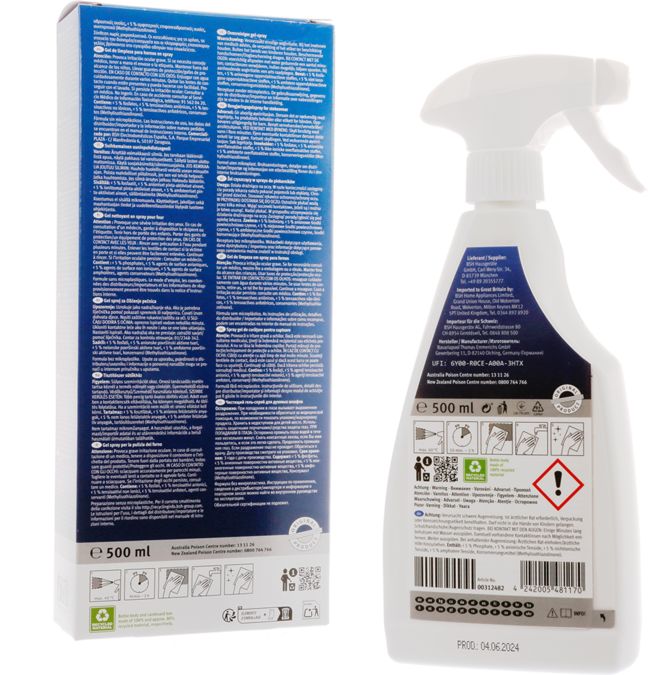 Cleaning gel spray for ovens 00312482 00312482-2