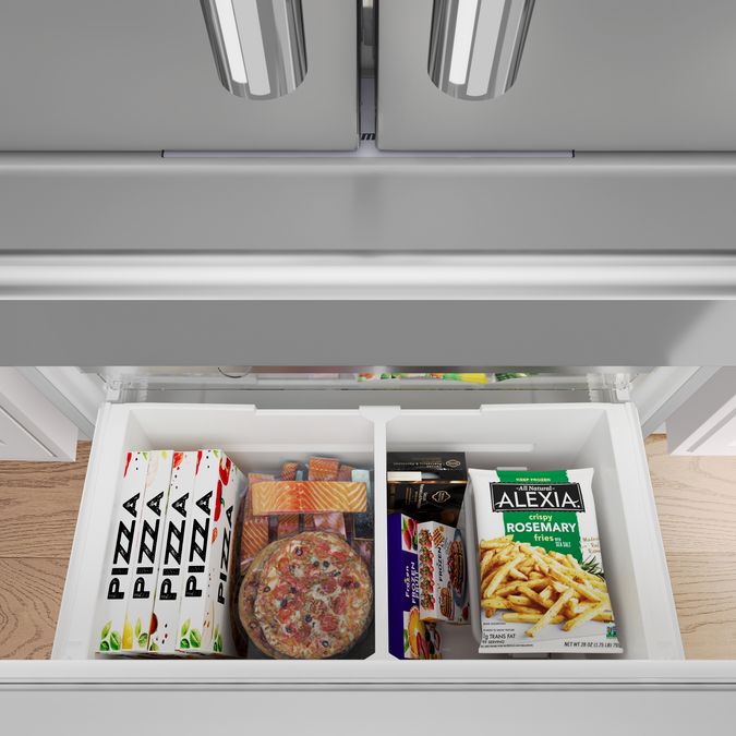 Freedom® Réfrigérateur à portes françaises congélateur en bas 36'' Professional Inox T36FL821NS T36FL821NS-12