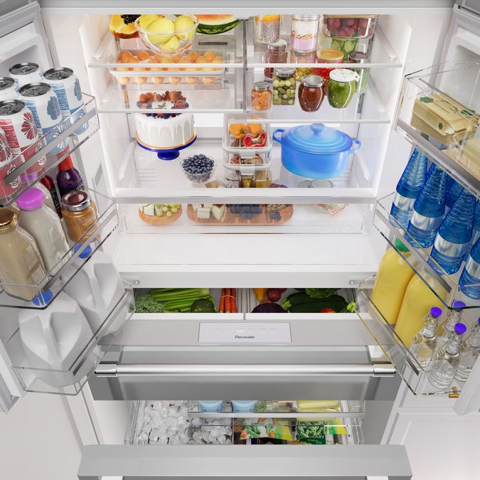 Freedom® Réfrigérateur à portes françaises congélateur en bas 36'' Professional Inox T36FL821NS T36FL821NS-7