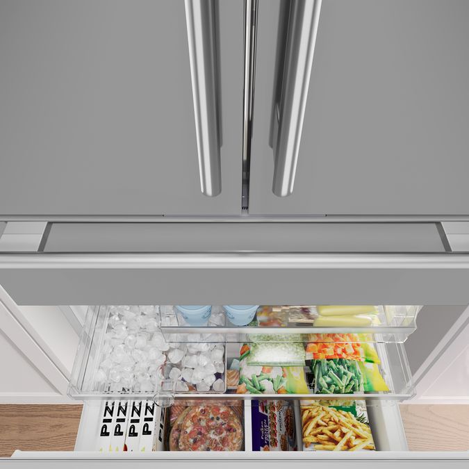 Freedom® Réfrigérateur à portes françaises congélateur en bas 36'' Masterpiece® Inox T36FL810NS T36FL810NS-5