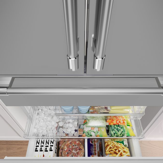 Freedom® Réfrigérateur à portes françaises congélateur en bas 36'' Professional Inox T36FL821NS T36FL821NS-8