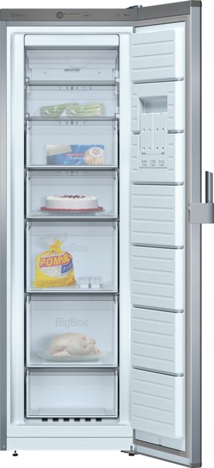 Congelador vertical 1 puerta 186 x 60 cm Acero mate antihuellas 3GF8651L 3GF8651L-1