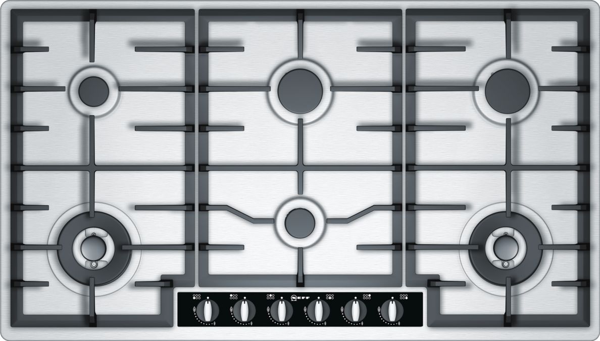 Extra wide gas hob Stainless steel T29S96N1 T29S96N1-1