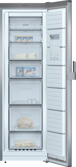 Congelador vertical 1 puerta 186 x 60 cm Acero inoxidable antihuellas 3GF8663P 3GF8663P-1