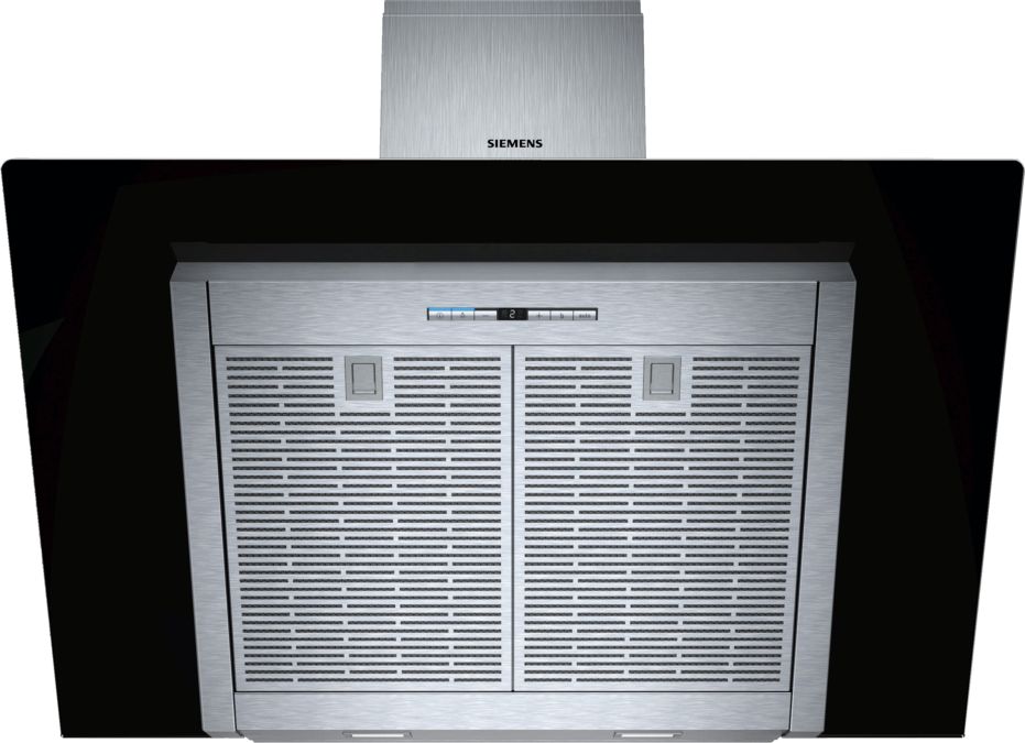 iQ700 wall-mounted cooker hood 90 cm clear glass black printed LC98KC652B LC98KC652B-1