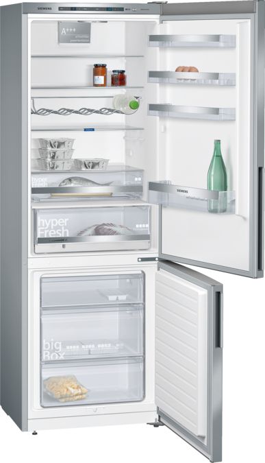 iQ500 Frigo-congelatore combinato da libero posizionamento  70 cm, inox-easyclean KG49EDI40 KG49EDI40-1