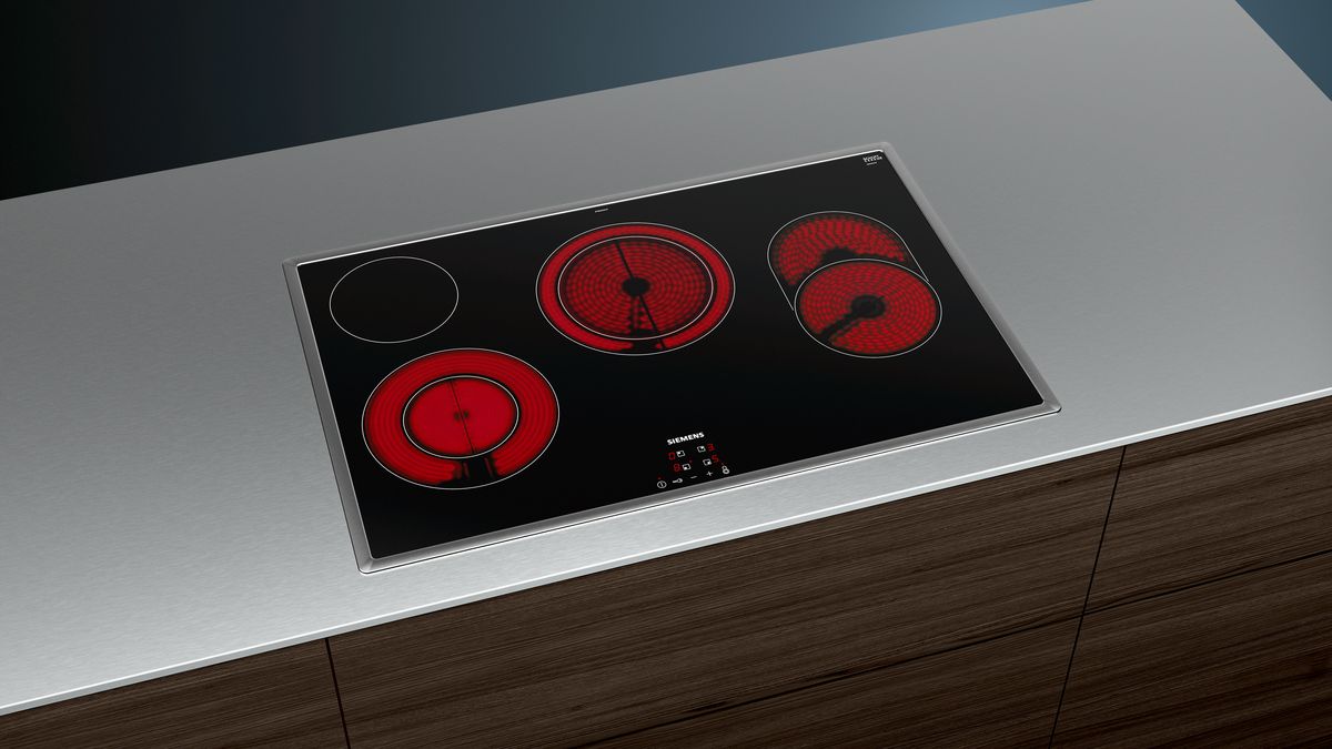 iQ300 Table de cuisson électrique 80 cm Noir, Encastrable avec cadre ET845HH17 ET845HH17-3