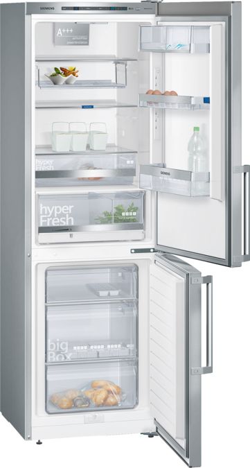 iQ500 Frigo-congelatore combinato da libero posizionamento  inox-easyclean KG36EBI40 KG36EBI40-1