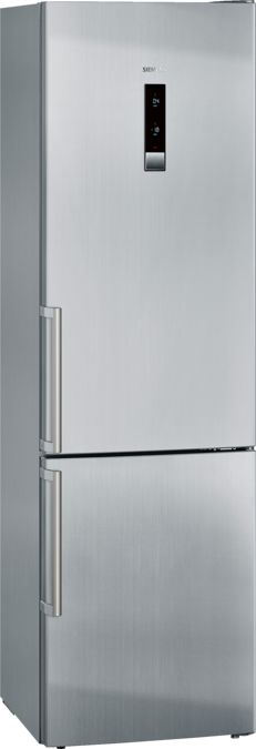 iQ500 Freistehende Kühl-Gefrier-Kombination mit Gefrierbereich unten 201 x 60 cm Gebürsteter Stahl mit antiFingerprint KG39NXI42 KG39NXI42-2
