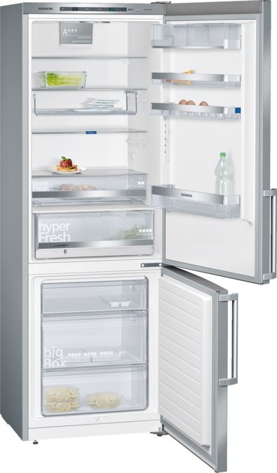 iQ500 voľne stojaca chladnička s mrazničkou dole 70 cm, inox-easyclean KG49EBI40 KG49EBI40-1