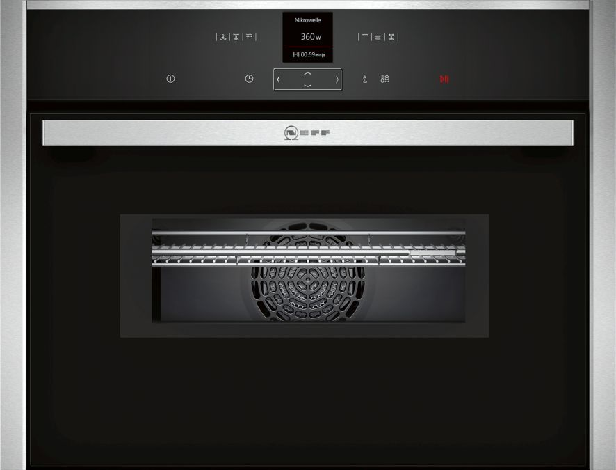 N 70 Compacte oven met magnetron 60 x 45 cm Inox C17MR02N0 C17MR02N0-1