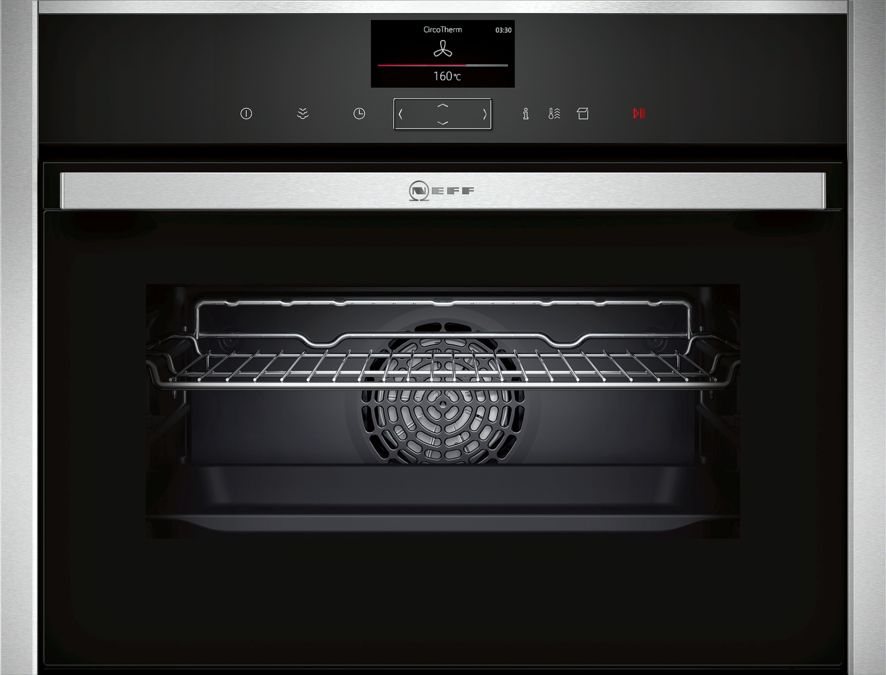 N 90 Compacte oven met stoom 60 x 45 cm inox C17FS42N0 C17FS42N0-1