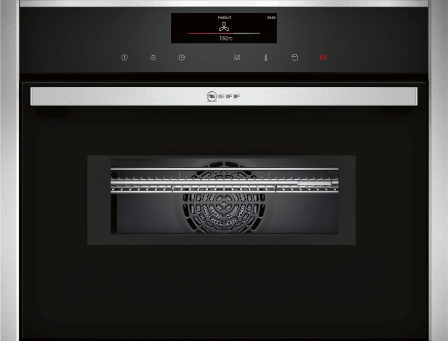 N 90 Compacte oven met magnetron en added steam inox C18QT27N0 C18QT27N0-1