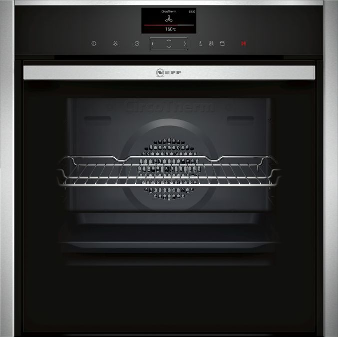 N 90 Built-in oven with steam function 60 x 60 cm Stainless steel B47FS34H0B B47FS34H0B-1
