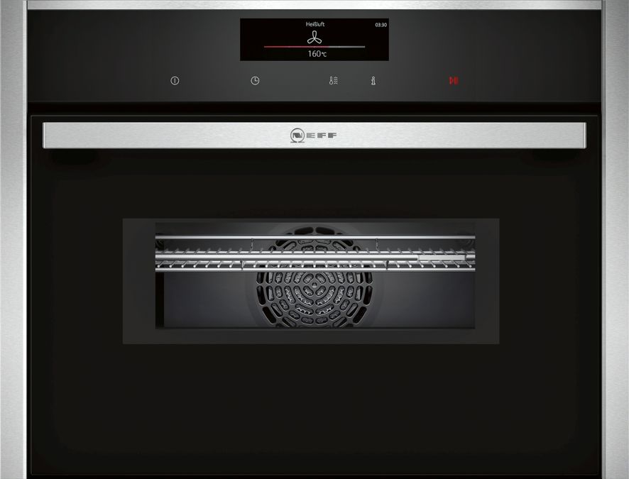 N 90 Built-in compact oven with microwave function 60 x 45 cm Stainless steel C18MT37N0B C18MT37N0B-1
