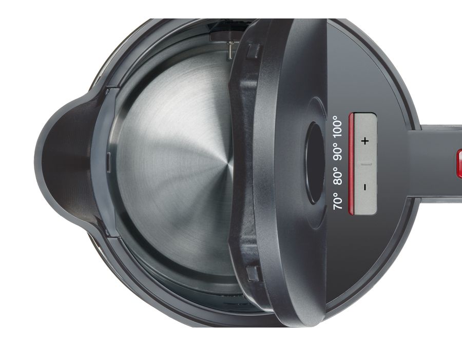 Wasserkocher aus Kunststoff mit Edelstahlappl. sensor for senses Primärfarbe: schwarz, Sekundärfarbe: anthrazit TW86103 TW86103-3