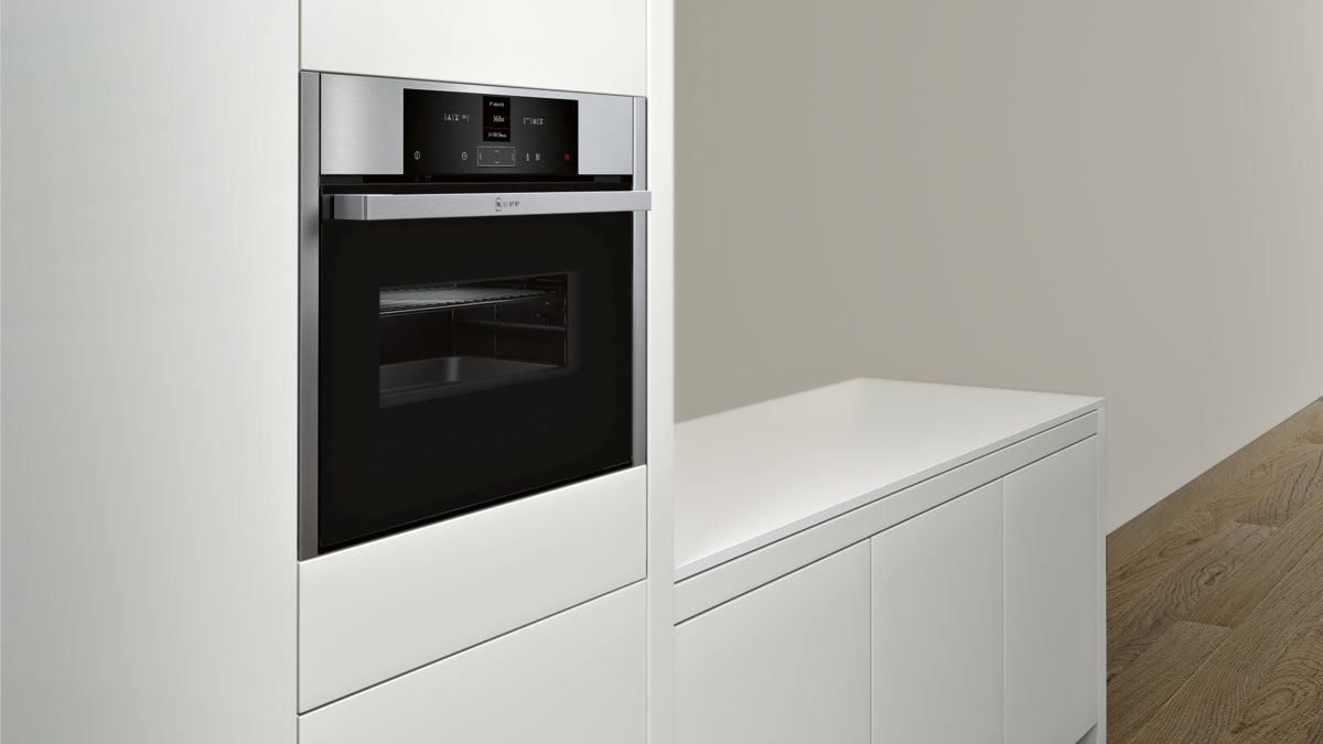 N 70 built-in compact oven with microwave function 60 x 45 cm Inox C15MR02N0 C15MR02N0-2