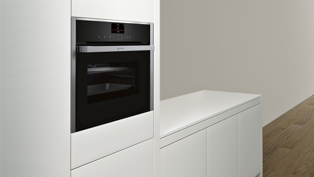 N 90 Built-in compact oven with steam function 60 x 45 cm Stainless steel C17FS32H0B C17FS32H0B-2