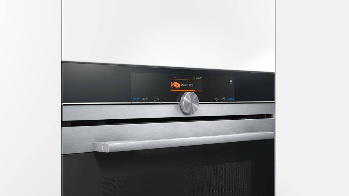 iQ700 Horno compacto con aporte de vapor 60 x 45 cm Acero inoxidable CR676G0S1 CR676G0S1-3