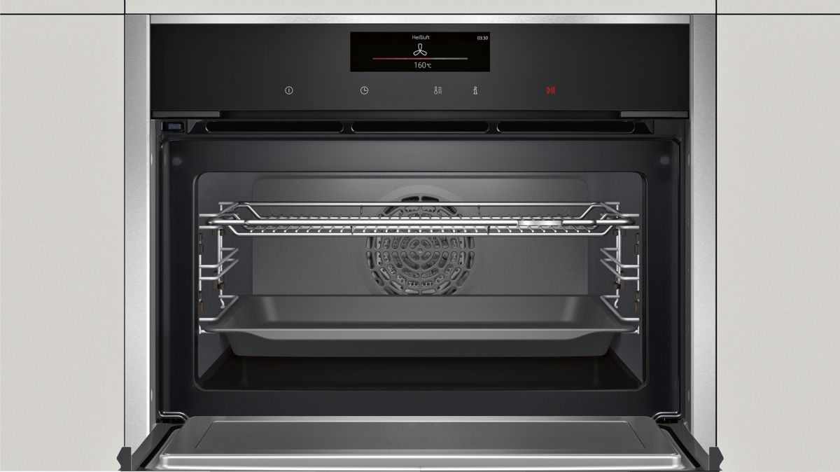N 90 Compacte oven met magnetron 60 x 45 cm Inox C18MT22H0 C18MT22H0-4