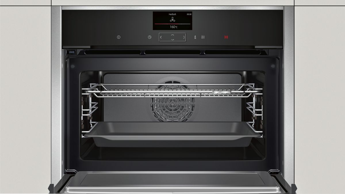 N 90 Built-in compact oven with microwave function 60 x 45 cm Stainless steel C17MS22N0 C17MS22N0-4