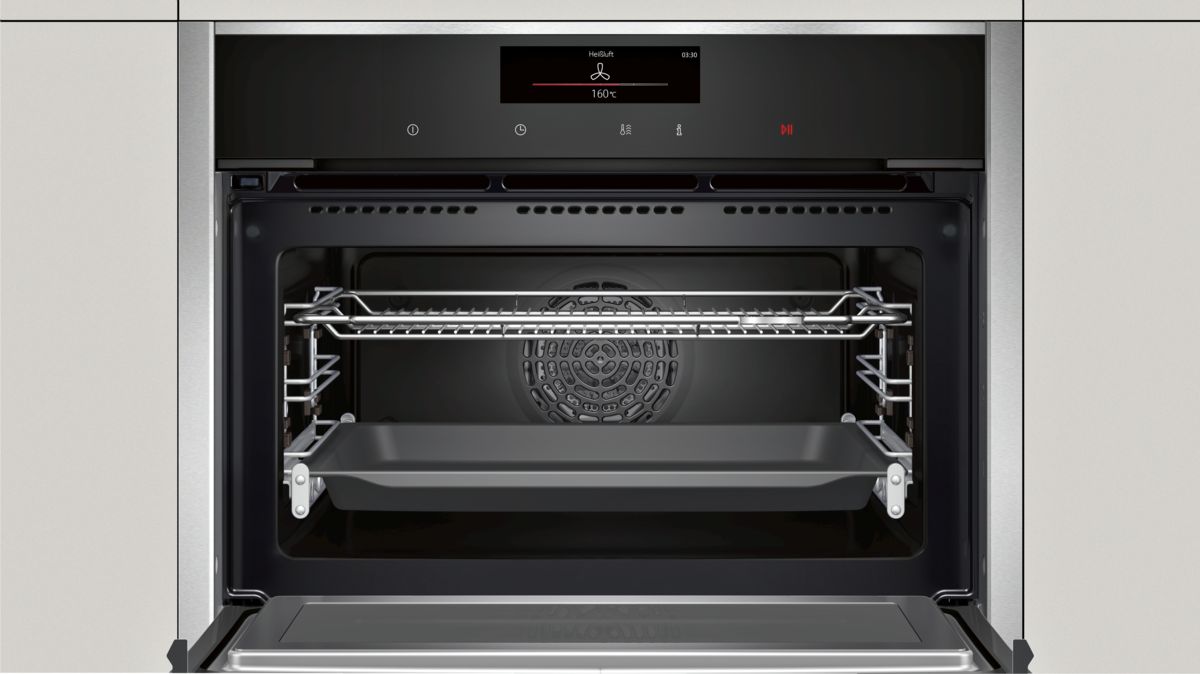 N 90 Built-in compact oven with microwave function 60 x 45 cm Stainless steel C28MT27H0B C28MT27H0B-4