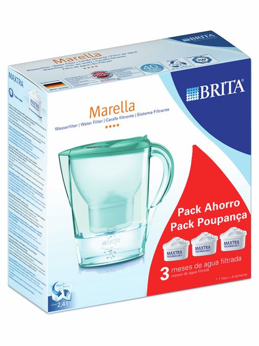 Jarra Jarra BRITA MARELLA Verde Menta Incluye 3 filtros MAXTRA 00577319 00577319-1