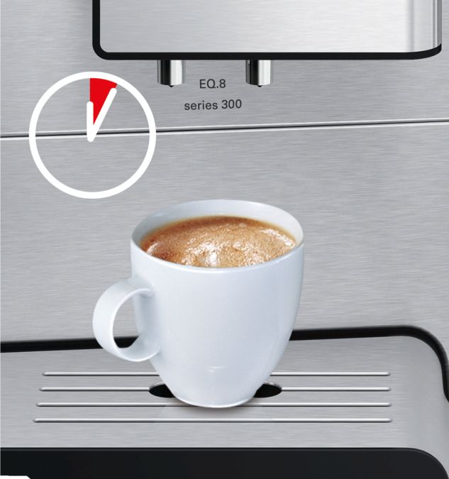 EQ. 8 series 300 Kaffeevollautomat Front: Edelstahl; Gehäuse: schwarz TE803509DE TE803509DE-3
