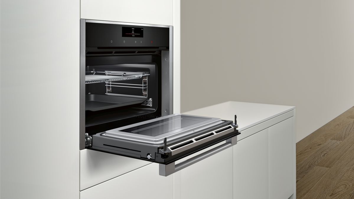 N 90 Compacte oven met magnetron en added steam inox C18QT27N0 C18QT27N0-5