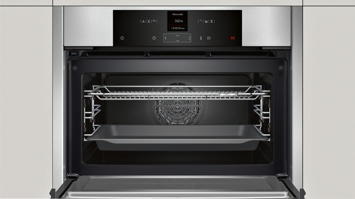 N 70 built-in compact oven with microwave function 60 x 45 cm Inox C15MR02N0 C15MR02N0-5