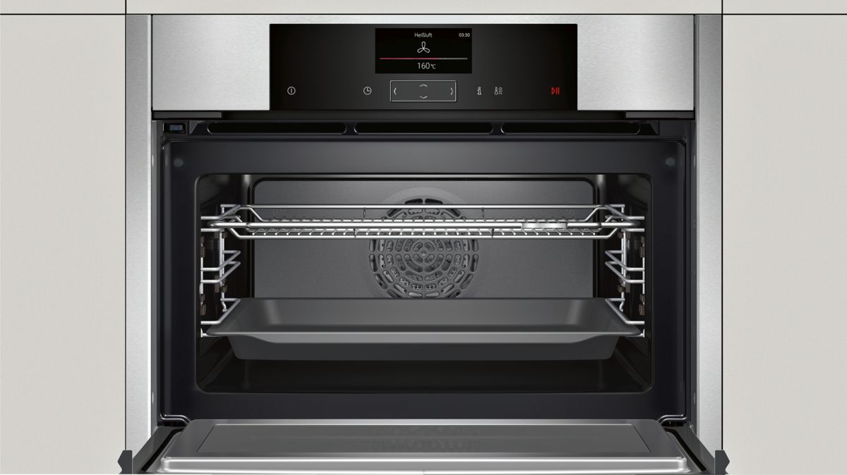 N 90 built-in compact oven with microwave function 60 x 45 cm Inox C15MS22N0 C15MS22N0-5