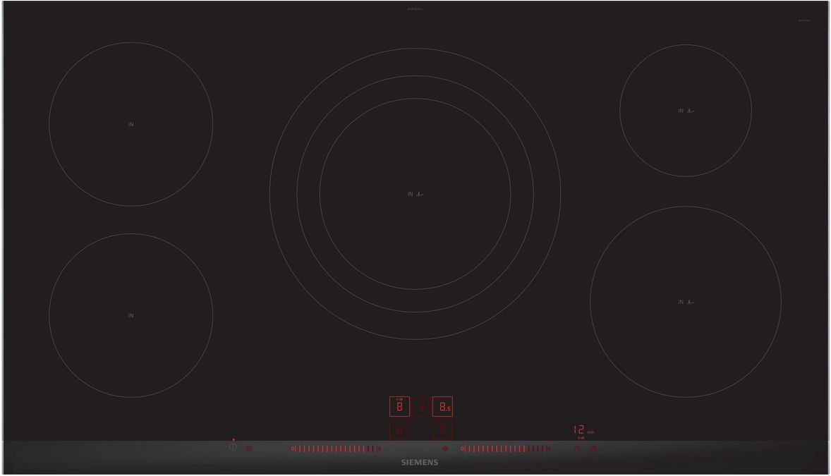 iQ300 Table de cuisson à induction 90 cm Noir, Encastrable avec cadre EH975LVC1E EH975LVC1E-1