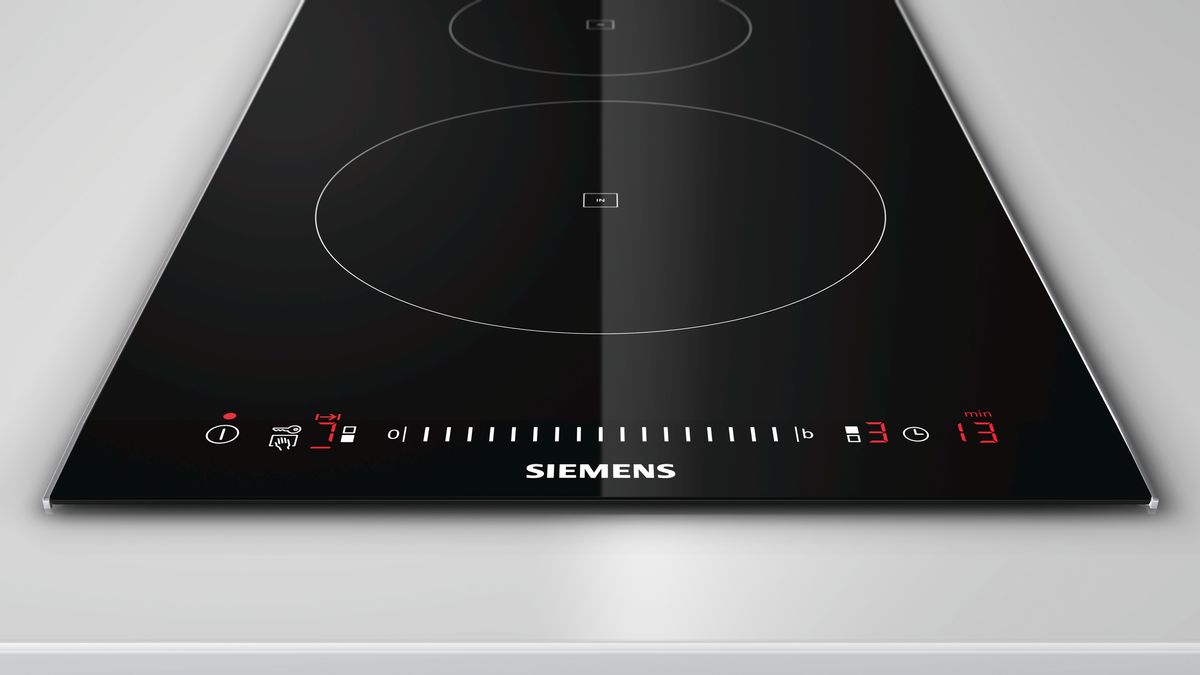 iQ100 Domino kookplaat, inductie 30 cm Zwart, opbouwmontage met rand  EH375FBB1E EH375FBB1E-2