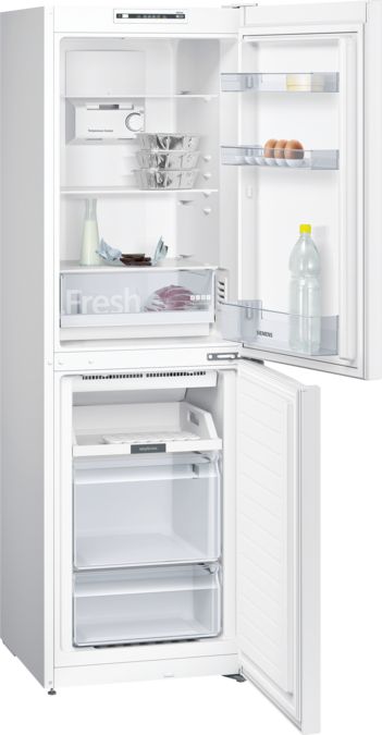 iQ100 free-standing fridge-freezer with freezer at bottom White KG34NNW30G KG34NNW30G-1