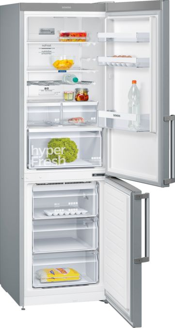iQ300 Frigo-congelatore combinato da libero posizionamento  186 x 60 cm inox look KG36NXL45 KG36NXL45-1