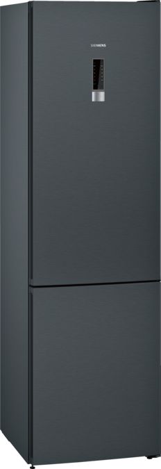 iQ300 Frigo-congelatore combinato da libero posizionamento 203 x 60 cm Black stainless steel KG39NXB35 KG39NXB35-1