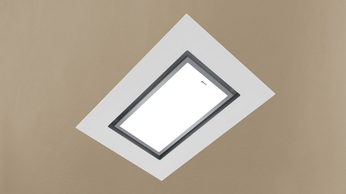 N 90 Ceiling cooker hood 100 cm White with LED backlit glass panel I90CN48W0 I90CN48W0-4