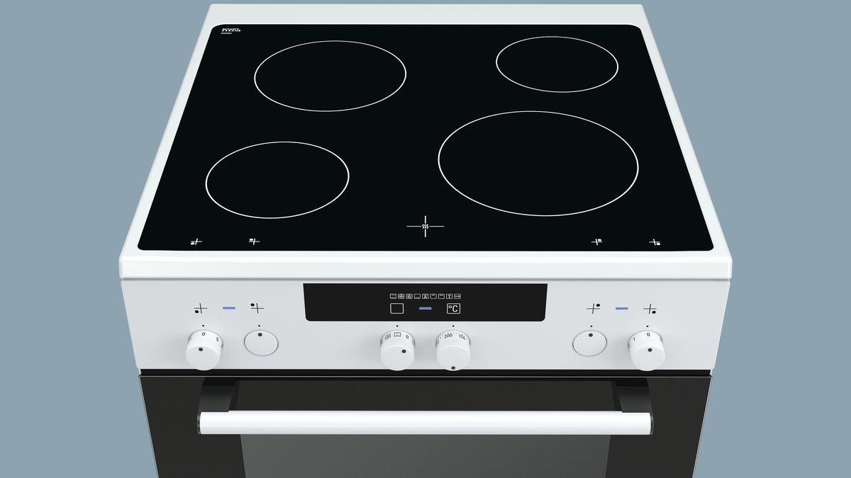 iQ300 Ελεύθερη κουζίνα με ηλεκτρικές εστίες Λευκό HA722210G HA722210G-3