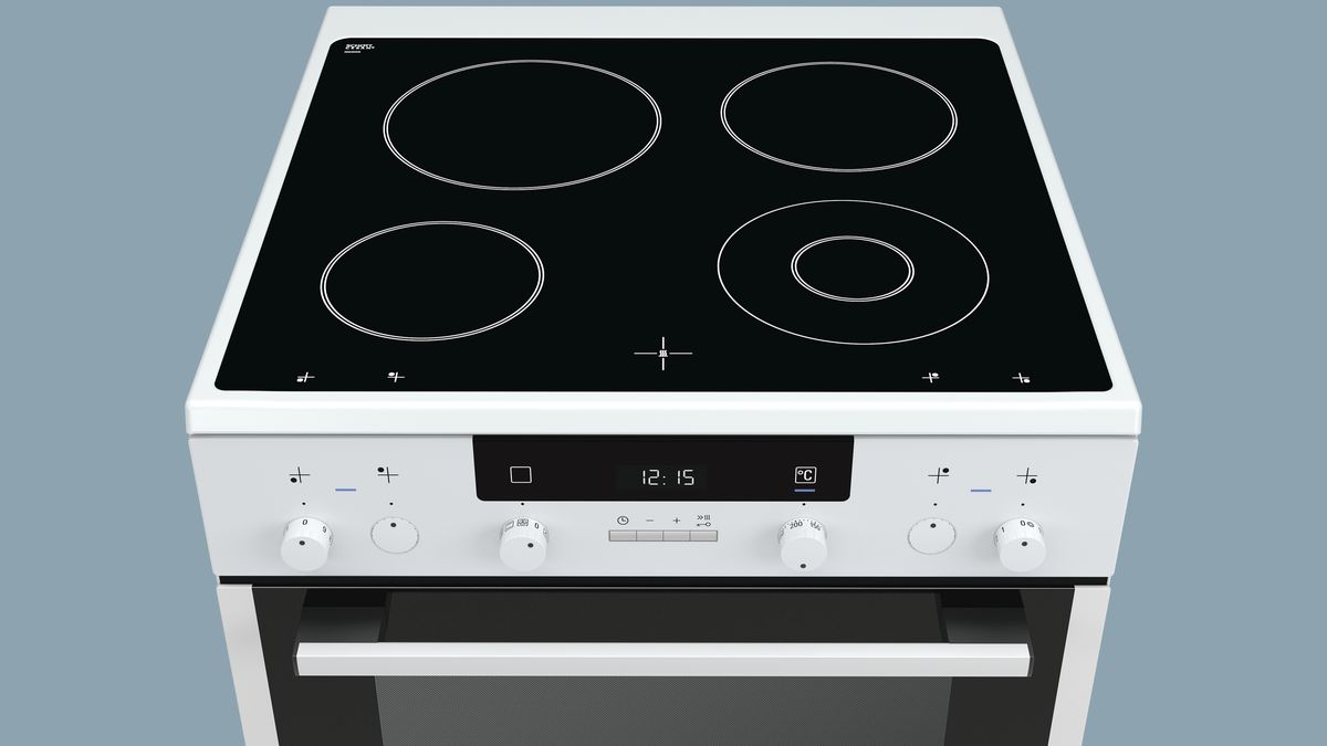 iQ300 Ελεύθερη κουζίνα με ηλεκτρικές εστίες Λευκό HA743220G HA743220G-5