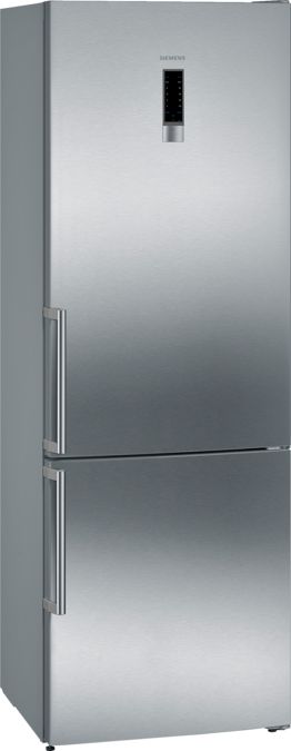 iQ300 Free-standing fridge-freezer with freezer at bottom 203 x 70 cm Inox-easyclean KG49NXI30 KG49NXI30-1