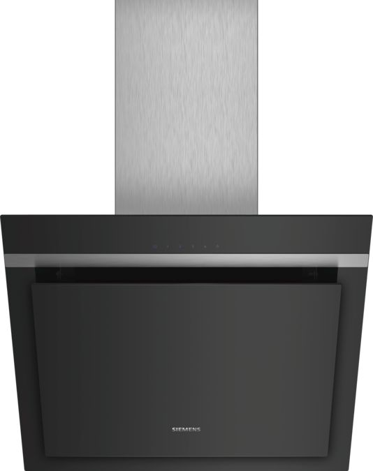 iQ300 Wall-mounted cooker hood 60 cm clear glass black printed LC67KHM60B LC67KHM60B-1