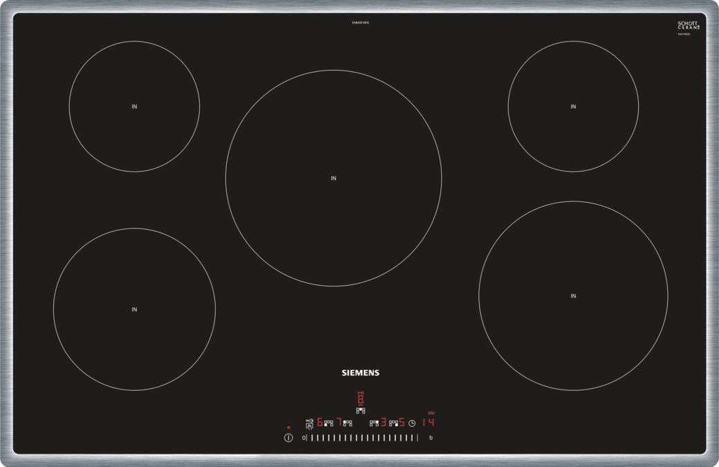 iQ100 Induction hob 80 cm Black, surface mount with frame EH845FVB1E EH845FVB1E-1