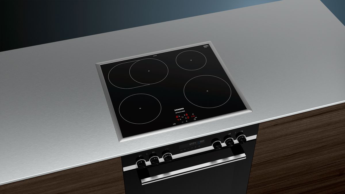 iQ300 Induction hob 60 cm control panel on the cooker, Black, surface mount with frame EI645CFB1M EI645CFB1M-4