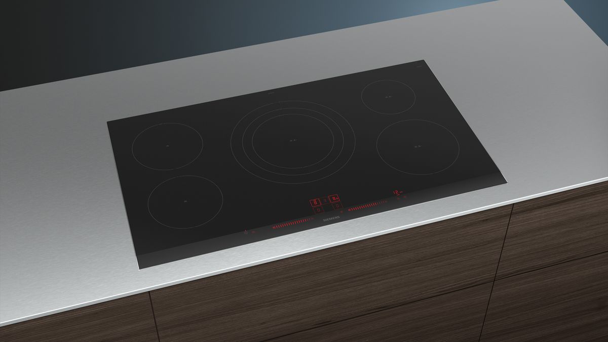 iQ300 Table de cuisson à induction 90 cm Noir, Encastrable avec cadre EH975LVC1E EH975LVC1E-5