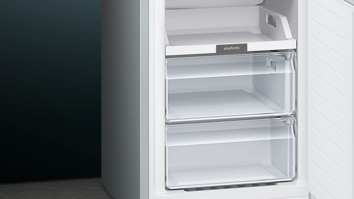 iQ100 free-standing fridge-freezer with freezer at bottom 186 x 60 cm Inox-look KG36NNL30K KG36NNL30K-8