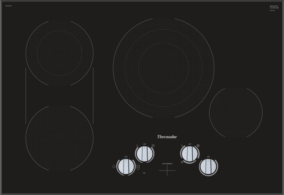 Table de cuisson électrique à bouton de commande 30'' Noir, sans cadre CEM305TB CEM305TB-1