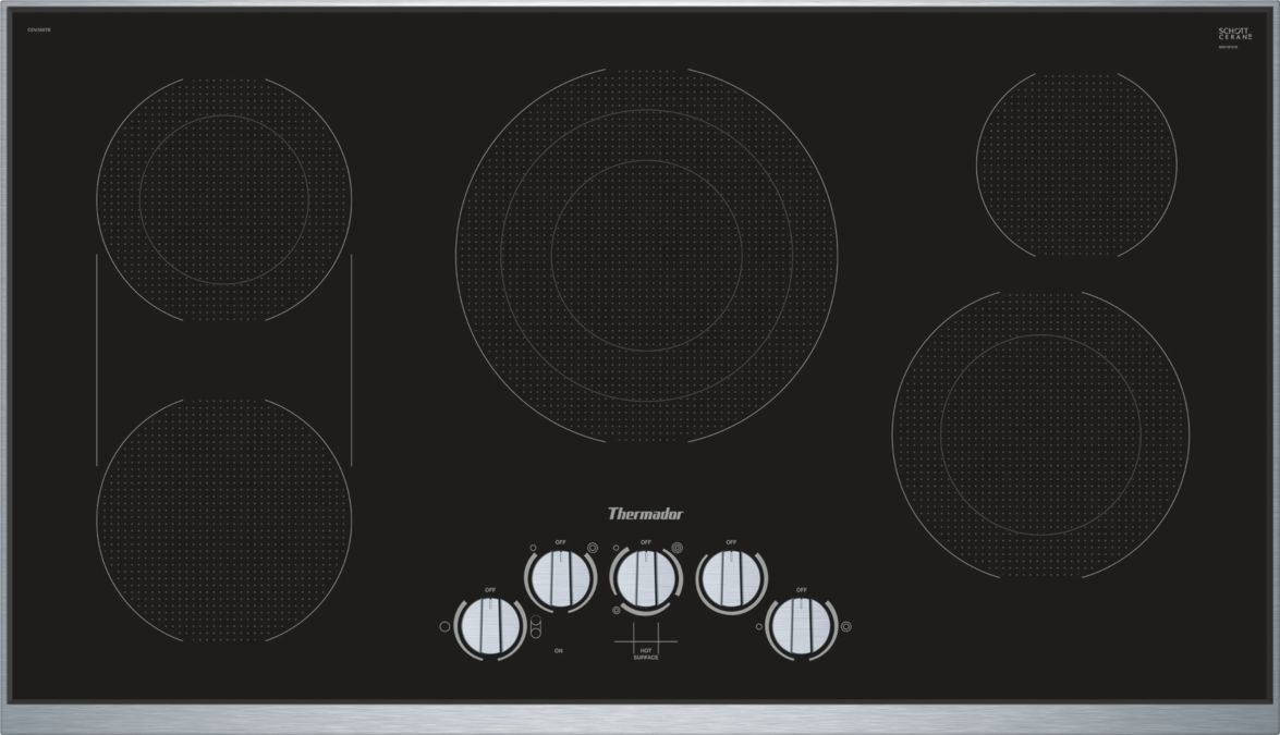 Knob Control Electric Cooktop 36'' Black, surface mount with frame CEM366TB CEM366TB-1