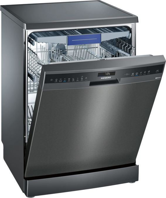 iQ500 Free-standing dishwasher 60 cm Black inox SN258B00ME SN258B00ME-1